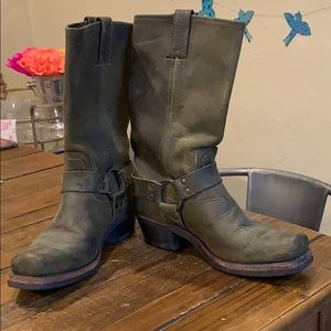 Dark Olive Green Frye Harness Boot